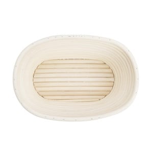 Oval Rattan Fermentation Basket 210x150x80 mm - Professional Quality