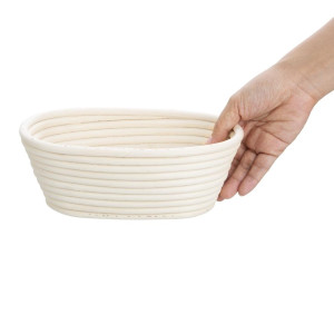 Oval Rattan Fermentation Basket 210x150x80 mm - Professional Quality