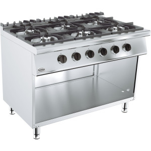 Fornello Professionale 700 a Gas - 6 Bruciatori - CombiSteel