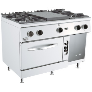 Fourneau Professionale 700 - 4 Bruciatori e Forno a Gas - CombiSteel