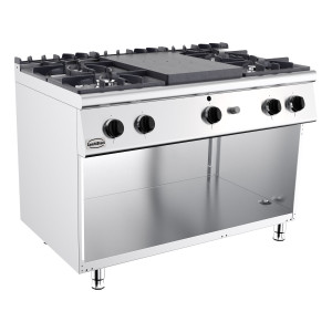 Fornello Professionale 700 a Gas - 4 Bruciatori - CombiSteel