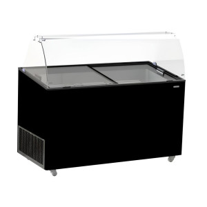 Vetrina per Gelato Nero - Conservazione ottimale di 10 x 5 L - Marca CombiSteel