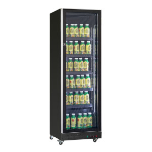 Vetrina refrigerata per bevande nera 387L CombiSteel: alta performance ed eleganza