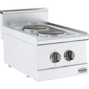 Fornello da appoggio 600 2 Piastre - 3700 W del marchio CombiSteel: Efficienza e versatilità per professionisti della cucina.