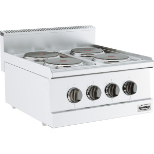 Fornello a piastra 4 fuochi 600 - 7400 W CombiSteel: cottura professionale performante