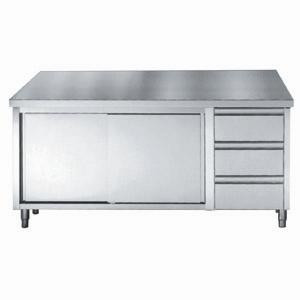 Mobile Inox Basso GN 1/1 - 2 Porte e 3 Cassetti - L 2000 x P 700 mm - CombiSteel