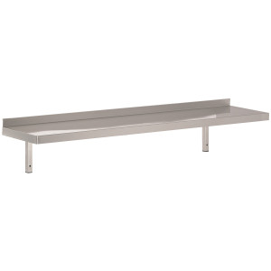 Mensola da Parete in Acciaio Inox con Supporto - L 1200 x P 300 mm - CombiSteel