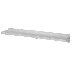Mensola da Parete in Acciaio Inox con Staffe - L 600 x P 400 mm - CombiSteel