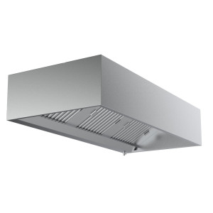 Cappa Cubica Profondità 950 con Led - Lunghezza 1000 mm - CombiSteel