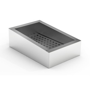 Vaschetta per Ghiaccio Tritato Inclinata con Scarico Laterale - GN 1/1 - CombiSteel