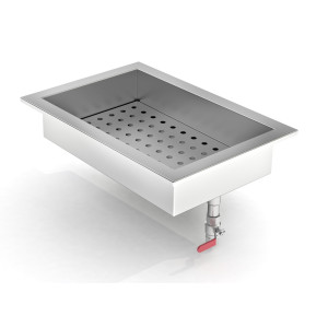 Vaschetta per Ghiaccio Tritato Integrata - GN 1/1 - CombiSteel