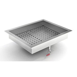 Vaschetta per Ghiaccio Tritato Integrata - GN 2/1 - CombiSteel