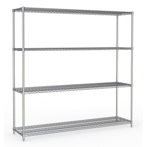 Scaffale Smontabile 4 Livelli - Acciaio Cromato CombiSteel