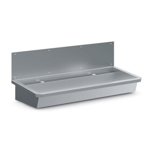 Lavello in acciaio inox con tappo di scarico e coperchio antispruzzo - L 1200 x P 468 mm - CombiSteel