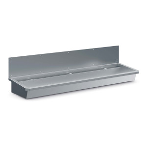 Lavello in acciaio inox con tappo di scarico e coperchio antispruzzo - L 1800 x P 468 mm - CombiSteel