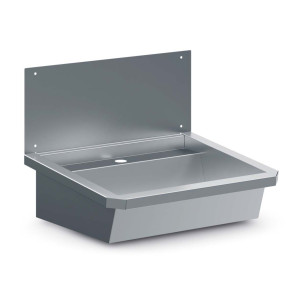 Lavello Inox con Tappo di Scarico e Coperchio Antischizzi - L 600 x P 468 mm - CombiSteel