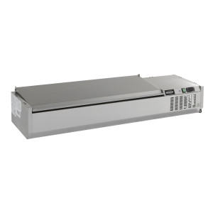 Saladette Refrigerata da Appoggio con Coperchio Inox - 10 GN 1/4