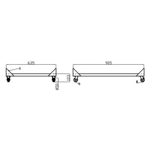 Supporto per Saladette a 2 Porte