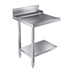 Tavolo di Carico con Scaffale e Alzatina - Sinistra - L 700 x P 750 mm - CombiSteel