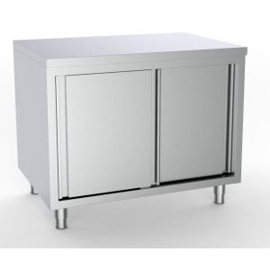 Meuble Inox Bas à 2 Portes - L 2000 x P 700 mm - CombiSteel