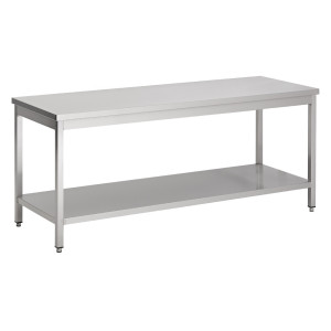 Stainless Steel Table with Shelf - L 1800 x D 700 mm - CombiSteel