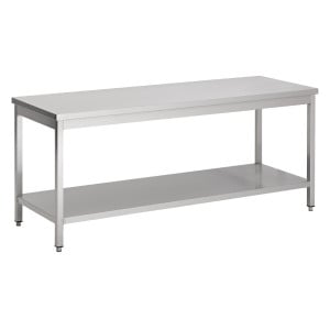 Tavolo Inox con Ripiano - L 1800 x P 700 mm - CombiSteel