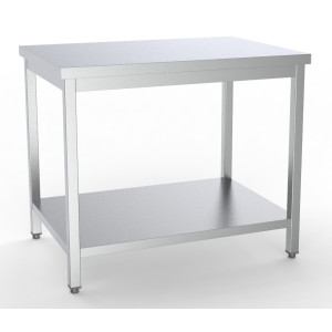 Tavolo Inox con Ripiano - L 900 x P 600 mm - CombiSteel