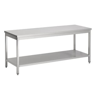 Table Inox avec Etagère - L 600 x P 600 mm - CombiSteel