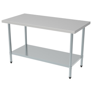 Table Inox avec Etagère - L 120 x P 700 mm - CombiSteel