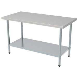 Stainless Steel Table with Shelf - L 1000 x D 700 mm - CombiSteel