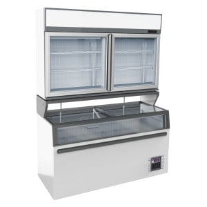 Vetrina Murale e Credenza da Supermercato Bianca - 948 L - CombiSteel