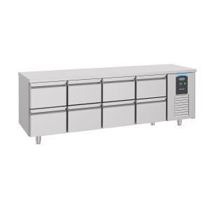 Tavolo Refrigerato Positivo GN 1/1 a 8 Cassetti - 632 L - CombiSteel