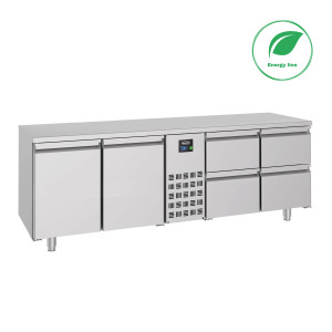Tavolo Refrigerato Positivo GN 1/1 a 2 Porte e 4 Cassetti - 632 L - CombiSteel