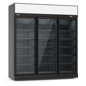 Vetrina Refrigerata Negativa Nera - 3 Porte Vetrate - 1480 L - CombiSteel
