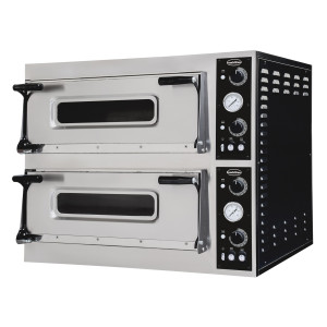 Forno per Pizza a 2 Camere - 2 x 6 Pizze - 400 V - CombiSteel