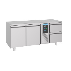 Tavolo Refrigerato Positivo GN 1/1 a 2 Porte e 2 Cassetti - 474 L - CombiSteel