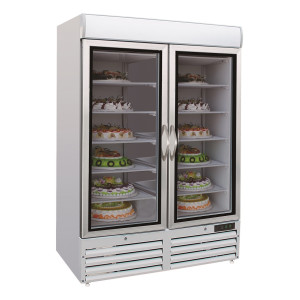 Armadio Refrigerato Negativo a 2 Porte Vetrate - 1079 L - CombiSteel