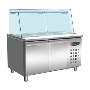 Tavolo Refrigerato Positivo a 2 Porte - 314 L - 3 GN 1/1 e 3 GN 1/6 - CombiSteel