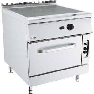 Cucina a piastra coup de feu con forno a gas - Base 900 - 11000 W - CombiSteel