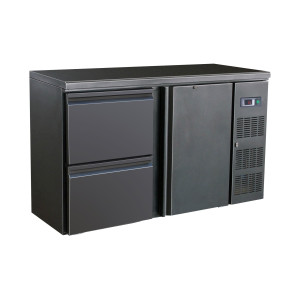 Retrobar Refrigerato a 1 Porta e 2 Cassetti - 350 L - CombiSteel
