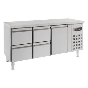 Tavolo Refrigerato Positivo GN 1/1 con 1 Porta e 4 Cassetti - 417 L - CombiSteel