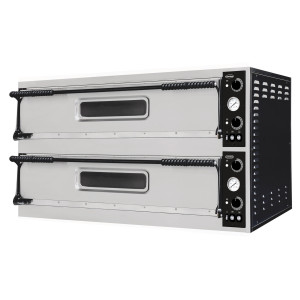 Forno per pizza a 2 camere - 2 x 3 pizze - 400 V - CombiSteel