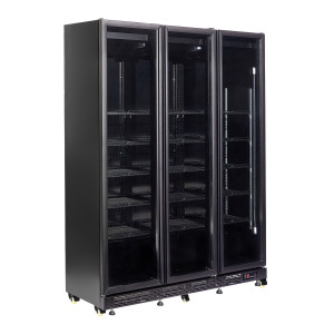 Positive Refrigerated Display Case with 3 Glass Doors - 1200 L - CombiSteel
