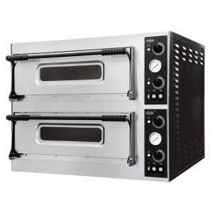 Forno per Pizza a 2 Camere - 2 x 4 Pizze - 400 V - CombiSteel