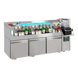 Tavolo Refrigerato 3 Porte con Bar per Cocktail - Combisteel