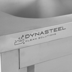 Mobile Lavello 1 Vasca con Alzatina e 3 Cassetti - 1200 x 600 mm - Vasca a Sinistra - Dynasteel