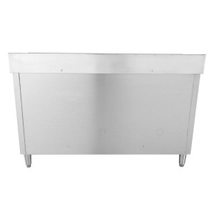 Mobile Lavello 2 Vasche con Alzatina e 3 Cassetti - 1400 x 600 mm - Vasca a Sinistra - Dynasteel