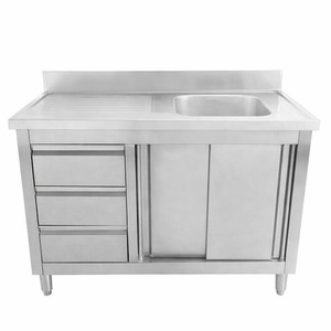 Plunge Furniture 1 Basin with Backsplash and 3 Drawers - 1200 x 600 mm - Basin on Right - Dynasteel