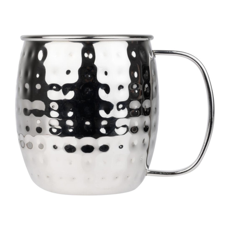 Hammered Stainless Steel Mug - 440 ml - Olympia Hammered Stainless Steel Mug - 440 ml - Olympia
