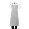 Grembiule Bavetta a Righe Grigio e Bianco - Whites Chefs Clothing